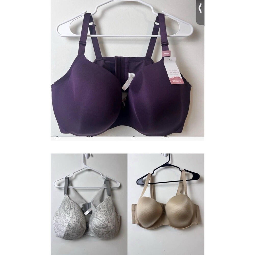 Cacique Bralette Womens Bundle Lot of 3 Size 44DDD